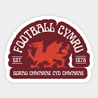 Football Cymru, Vintage Wales Red Wall Supporter Sticker